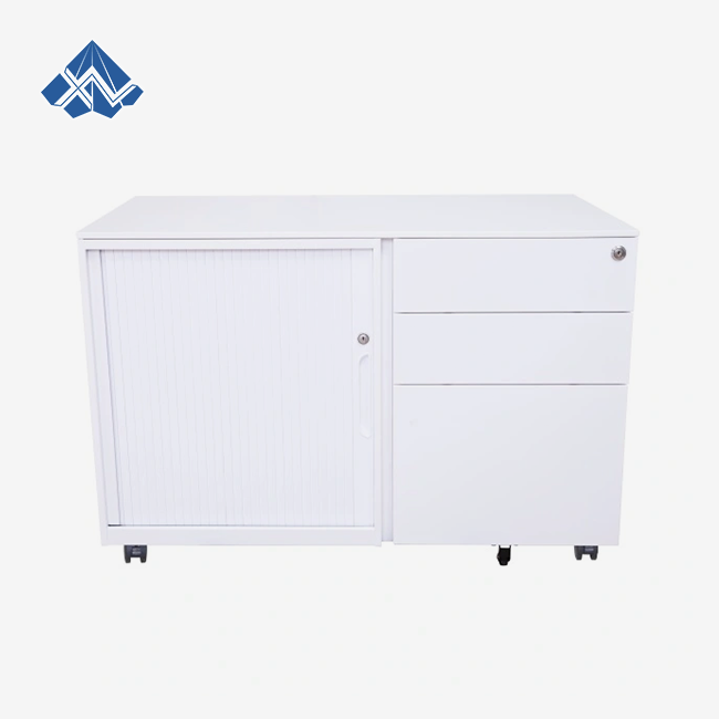 3-Drawer Mobile Cabinet with Tambour Door